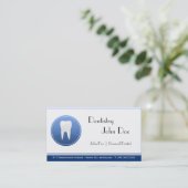 Elegant witte tanden tandarts tandheelkundig visit afsprakenkaartje (Staand voorkant)