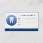Elegant witte tanden tandarts tandheelkundig visit afsprakenkaartje (Achterkant)
