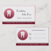 Elegant witte tanden tandarts tandheelkundig visit afsprakenkaartje (Voorkant / Achterkant)