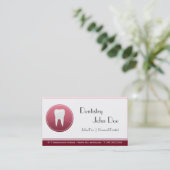 Elegant witte tanden tandarts tandheelkundig visit afsprakenkaartje (Staand voorkant)