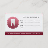 Elegant witte tanden tandarts tandheelkundig visit afsprakenkaartje (Achterkant)