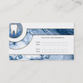 Elegant witte tanden tandarts tandheelkundig visit afsprakenkaartje (Achterkant)