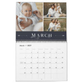 Elegant Witte Zeemacht Maanden Foto Collage Kalender (Mar 2027)