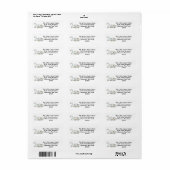 Elegant Witte Zwaan Adres Etiket (Full Sheet)