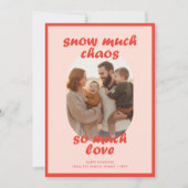 Elegant Witty Funny Family Kids Photo Christmas Feestdagenkaart (Voorkant)