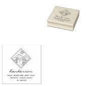 Elegant woestijnlandschap aangepast retouradres rubberstempel (Gestempeld)