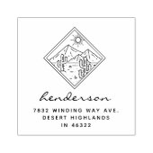 Elegant woestijnlandschap aangepast retouradres rubberstempel (Afrduk)