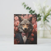Elegant Wolf Briefkaart (Staand voorkant)