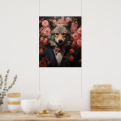 Elegant Wolf Poster (Keuken)
