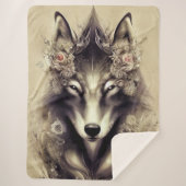 Elegant Wolf Sherpa Blanket Sherpa Deken (Voorkant)