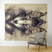 Elegant Wolf Tapestry Wandkleed (In Situ (horizontaal))