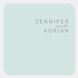 Elegant-wolmuis minimale moderne envelop vierkante sticker