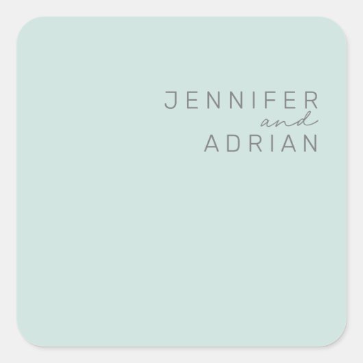 Elegant-wolmuis minimale moderne envelop vierkante sticker (Voorkant)