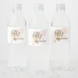 Elegant Woman 50th Birthday Waterfles Etiket<br><div class="desc">Elegant Woman 50th Birthday Water Bottle Label (Edit)</div>