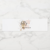 Elegant Woman 50th Birthday Waterfles Etiket (Enkel label)