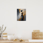 Elegant Woman Abstract Wall Art Poster (Keuken)