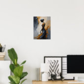 Elegant Woman Abstract Wall Art Poster (Thuiskantoor)