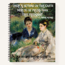 Elegant Woman Artwork Best Friend Quote Gift Notitieboek