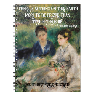Elegant Woman Artwork Best Friend Quote Gift Notitieboek