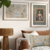  Elegant Woman Gold Floral Blue-ontkoppeling Tissuepapier