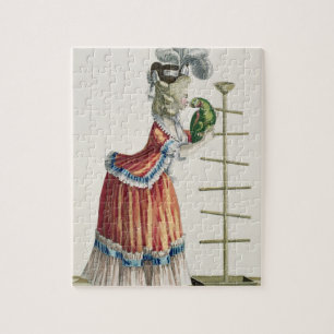 Elegant Woman in a Caraco 'a la Polonaise' en a h Legpuzzel