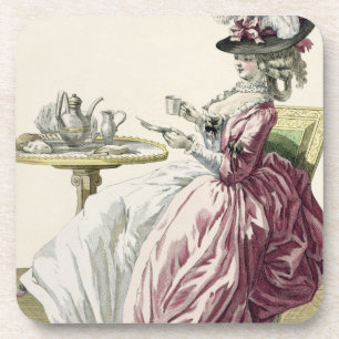 Elegant Woman in a Dress 'a l'Anglaise' Drink C Drankjes Onderzetter