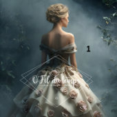Elegant Woman in Opulent Ball Gown Tissuepapier