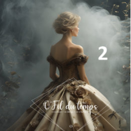 Elegant Woman in Opulent Ball Gown Tissuepapier