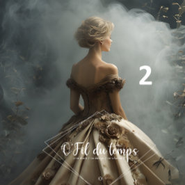 Elegant Woman in Opulent Ball Gown Tissuepapier