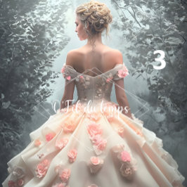 Elegant Woman in Opulent Ball Gown Tissuepapier