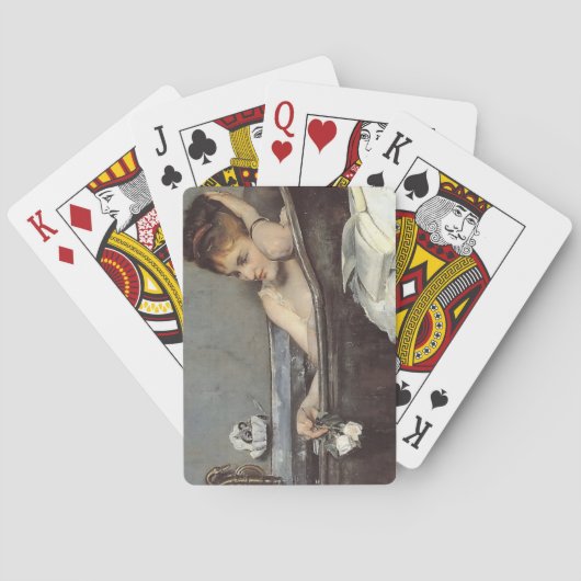Elegant Woman in the Bath (door Alfred Stevens) Pokerkaarten (Achterkant)
