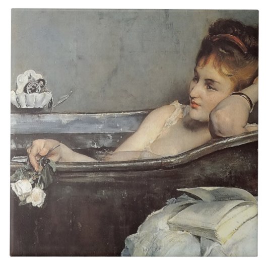 Elegant Woman in the Bath (door Alfred Stevens) Tegeltje (Voorkant)