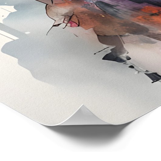 Elegant Woman in Vibrant Attire Poster (Hoek)