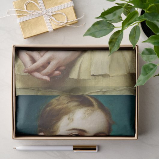 Elegant  Woman Rustic Texture Decoupage Tissuepapier (Geschenk)