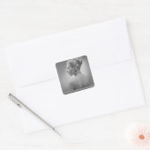 Elegant Woman Vierkante Sticker (Envelop)