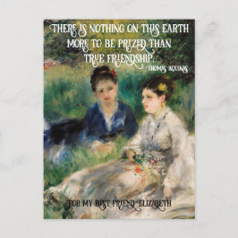 Elegant Women Renoir Artwork Best Friend Quote Briefkaart