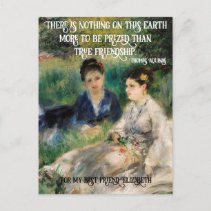 Elegant Women Renoir Artwork Best Friend Quote Briefkaart
