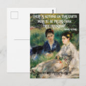 Elegant Women Renoir Artwork Best Friend Quote Briefkaart (Voorkant / Achterkant)