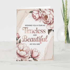 Elegant Women’s Birthday Kaart