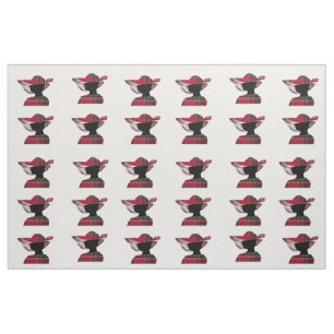 Elegant Women Silhouette Pet Madras Pset Pattern Stof