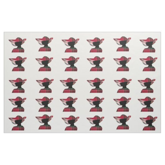 Elegant Women Silhouette Pet Madras Pset Pattern Stof (Yard (91,4 cm))