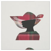 Elegant Women Silhouette Pet Madras Pset Pattern Stof (Swatch)