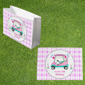 Elegant Women's Golf Happy Birthday Cart Groot Cadeauzakje
