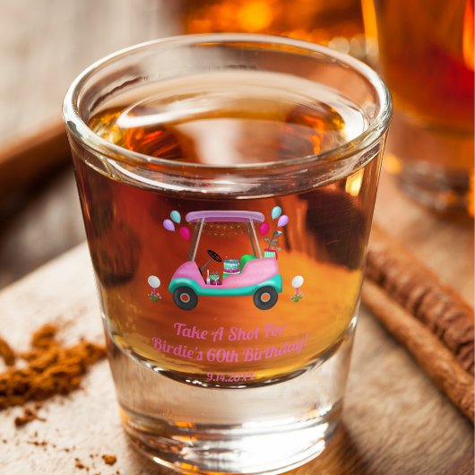 Elegant Women's Golf Party Cart Birthday Shot Glas