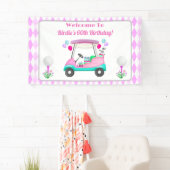 Elegant Women's Golf Party Cart Birthday Spandoek (Insitu)