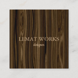 Elegant Wood 2 Vierkante Visitekaartje