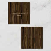 Elegant Wood 2 Vierkante Visitekaartje (Voorkant / Achterkant)