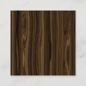 Elegant Wood 2 Vierkante Visitekaartje (Achterkant)