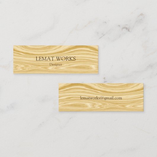 Elegant Wood 3 Mini Visitekaartje (Voorkant / Achterkant)