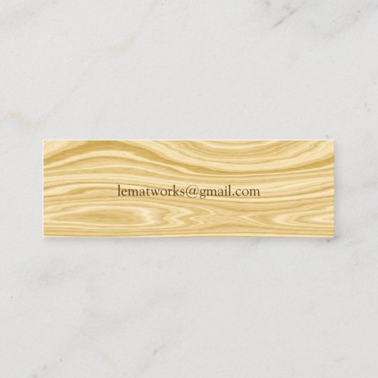 Elegant Wood 3 Mini Visitekaartje (Achterkant)